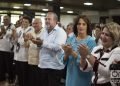 Personalidades asistentes a la declaración de la cocina criolla cubana como Patrimonio Cultural de la nación durante la jornada conclusiva del VII Festival Internacional Culinario celebrado en La Habana, del 14 al 18 de octubre de 2019. Foto: Otmaro Rodríguez.