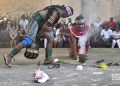 Ritual previo al juego de Pelota Maya celebrado en La Habana. Foto: Otmaro Rodríguez.