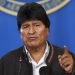 El presidente de Bolivia, Evo Morales, habla durante una conferencia de prensa en el aeropuerto militar de El Alto, Bolivia, el sábado 9 de noviembre de 2019. (Foto AP/Juan Karita)