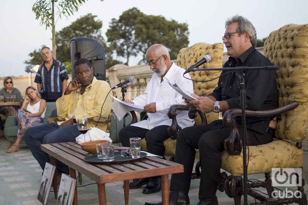 Carlos Cairo, Leonardo Padura, Jorge Perugorría