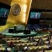 Sesión de la Asamblea General de la ONU en la que se discute el proyecto de resolución cubano contra el embargo de Estados Unidos a Cuba, en Nueva York, el 6 de noviembre de 2019. Foto: Justin Lane / EPA / EFE.