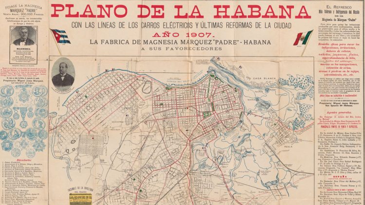 Mapa de La Habana de 1907. Foto: news.miami.edu/