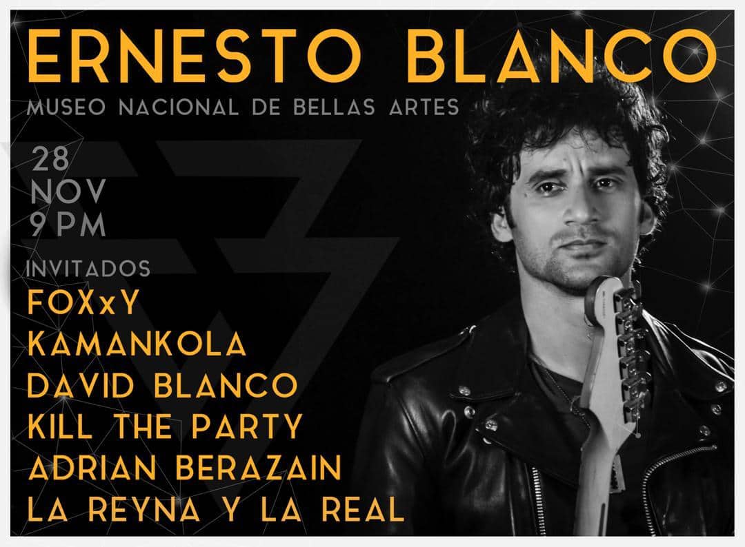 Poster concierto de Ernesto Blanco en Bellas Artes. Foto: Cortesía del artista