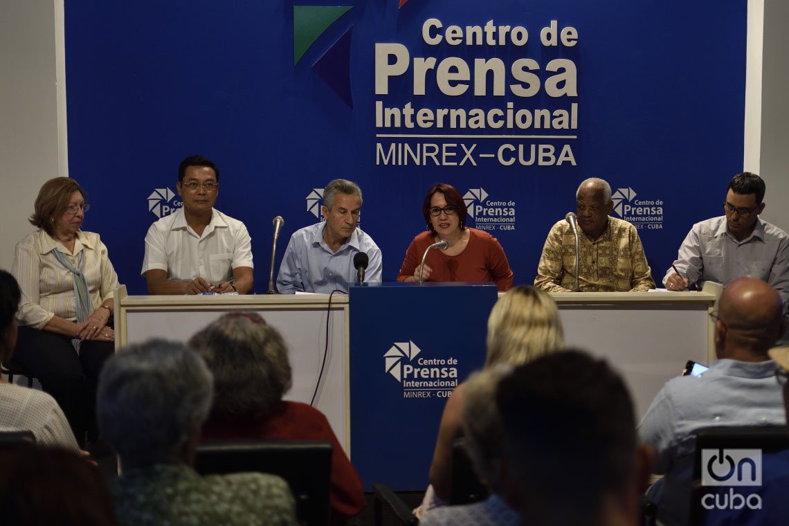 Conferencia de prensa sobre la 29 Feria Internacional del Libro de La Habana, el 20 de enero de 2020. Foto: Otmaro Rodríguez.