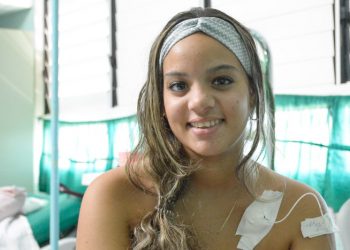 Sheily Otañes lista para salir de alta luego de ser salvada por especialistas de la salud en Camagüey. Foto: Alejandro Rodríguez /Adelante