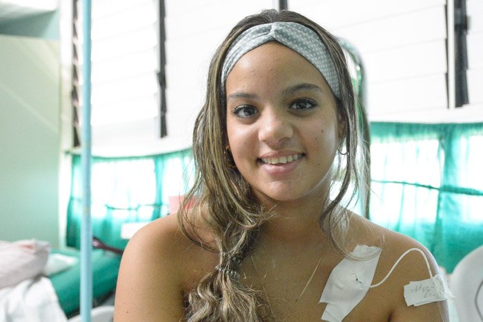 Sheily Otañes lista para salir de alta luego de ser salvada por especialistas de la salud en Camagüey. Foto: Alejandro Rodríguez /Adelante