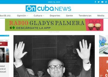 Portada de OnCuba News la mañana del domingo 19 de enero de 2020. Foto: Captura de pantalla.