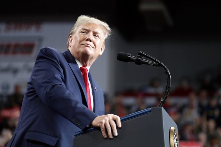 El presidente Trump en Ohio. Foto: Jacquelyn Martin/AP.