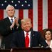 Trump, ofreció su discurso sobre el Estado de la Unión en un pleno del Congreso en la Cámara de Representantes, en Washington, el martes 4 de febrero de 2020. (Leah Millis/Pool via AP)