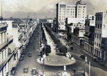 Vista del Paseo del Prado de La Habana en la década de 1930. Foto: norfipc.com / Archivo.