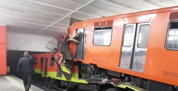 Accidente de trenes subterráneos en la noche del martes 10. Foto del Twitter de: SUUMA Voluntarios.