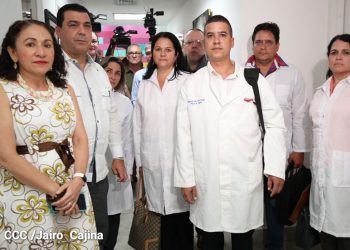 Llegada de la brigada "Henry Reeve" a Nicaragua para la lucha contra el coronavirus.