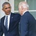 En esta foto del 9 de noviembre del 2016, el presidente Barack Obama, acompañado por el vicepresidente Joe Biden, camina de regreso a su oficina en La Casa Blanca. Foto: AP/Pablo Martinez Monsivais.
