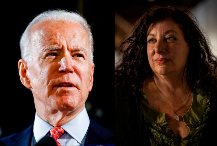 Joe Biden y Tara Reade. Fotomontaje.