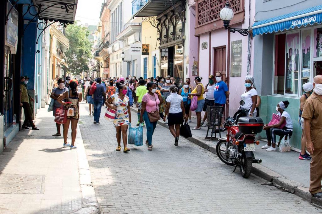 La Calle Obispo durante el coronavirus. Foto: Otmaro Rodríguez.