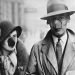 Pareja con nasobuco durante la pandemia de gripe 1918-1919. Foto: Archivo.