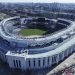 Vista aérea del Yankee Stadium en Nueva York, el jueves 26 de marzo de 2020. Foto: John Woike/Samara Media, vía AP