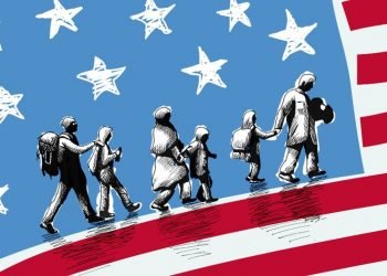 Ilustración sobre el arribo de inmigrantes a Estados Unidos. | Forbes.com