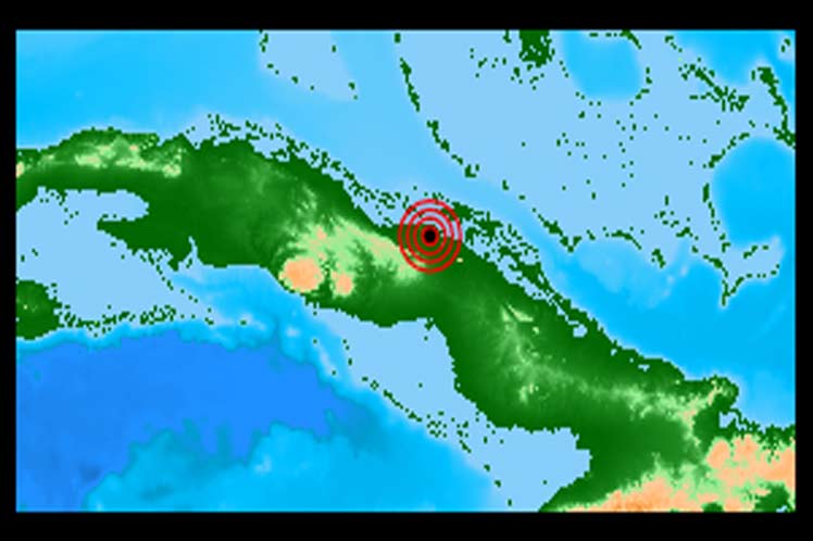 Localización de un sismo perceptible al noreste de la localidad de Chambas, en el centro de Cuba, el 21 de junio de 2020. Gráfico: Prensa Latina.