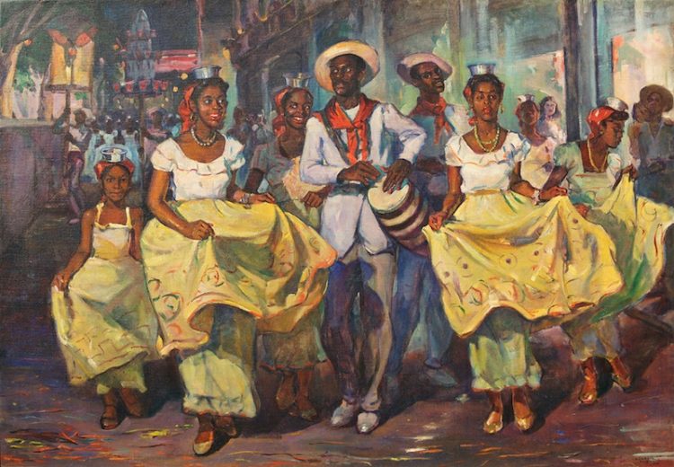 "Comparsa" de Oscar García Rivera (1940). Foto: Cubaposible