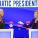 Joe Biden y Elizabeth Warren durante el debate de las primarias demócratas del 19 de octubre del 2019 en Westerville, Ohio.  Foto: John Minchillo/AP.