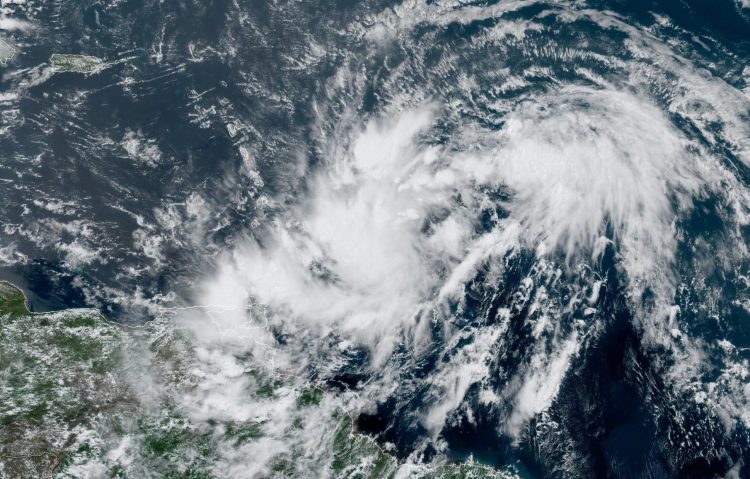 Imagen de satélite de la depresión tropical numero nueve de 2020. Foto: weather.gov/Facebook.