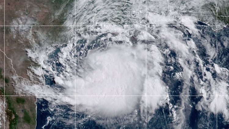 La tormenta tropical Hanna cerca de Texas. Foto: NHC.