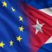 Banderas de Cuba y la Unión Europea. Imagen: Archivo.