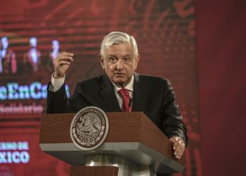 Andrés Manuel López Obrador en una de sus acostubradas conferencias de prensa. Foto: Bloomberg/Archivo.