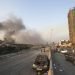 Panorama en una avenida de Beirut, Líbano, después de una enorme explosión en el centro de la ciudad, el martes 4 de agosto de 2020. Foto: AP/Hassan Ammar.