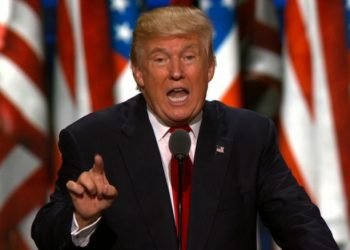 El presidente Trump habla en la Convención Nacional Republicana. Foto: CNN.