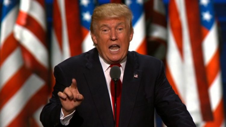 El presidente Trump habla en la Convención Nacional Republicana. Foto: CNN.