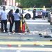 En esta fotografía tomada de un video proporcionado por NBC4 Washington, agentes policiales laboran en el sitio donde ocurrió un tiroteo el domingo 9 de agosto de 2020, en el sureste de Washington, D.C. Foto: NBC4 Washington, vía AP.