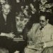 El escritor y periodista cubano Félix Lizaso junto a María Mantilla, durante la conmemoración en Cuba del centenario de José Martí. Foto: Recorte de prensa / Archivo.