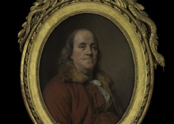 El cuadro de Benjamin Franklin, cuya reproducción Trump se llevó de la embajada en Paris.