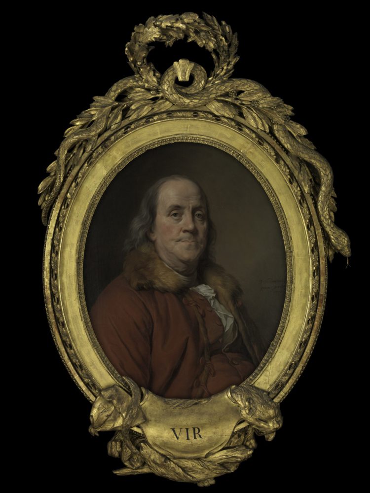El cuadro de Benjamin Franklin, cuya reproducción Trump se llevó de la embajada en Paris.