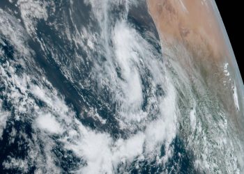 Imagen de satélite publicada por el Centro Nacional de Huracanes de Estados Unidos. Foto: weather.gov/Facebook.