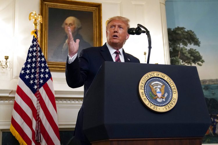 El presidente Donald Trump habla en la Casa Blanca, el miércoles 9 de septiembre de 2020, en Washington. Foto: Evan Vucci/AP.