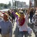 Mujeres asisten a una manifestación opositora en Minsk, Bielorrusia, para protestar contra los resultados oficiales de la elección presidencial, el sábado 26 de septiembre de 2020. Foto: TUT.by/AP.
