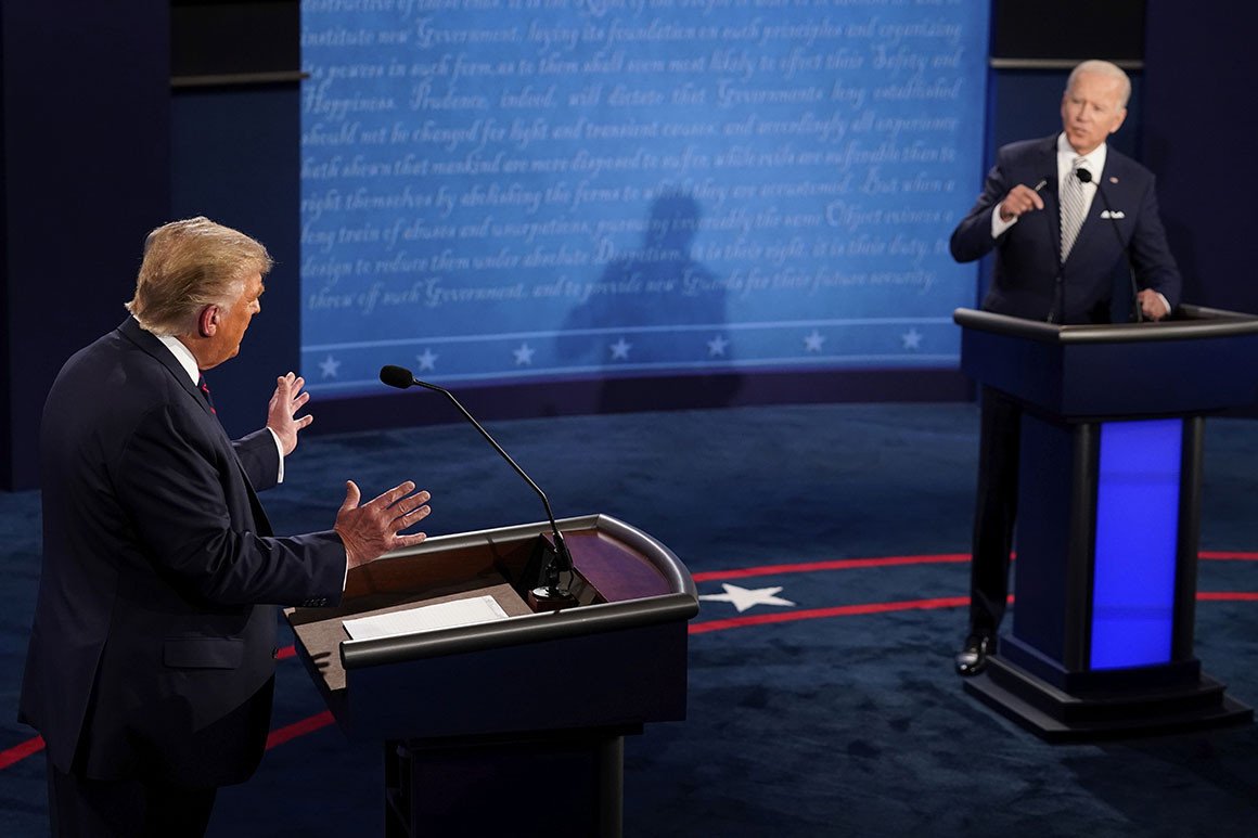 The first debate. Photo: Politico