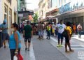Bulevar de San Rafael, en La Habana, durante la desescalada post COVID-19. Foto: Otmaro Rodríguez.