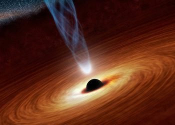 Los agujeros negros supermasivos son objetos enormemente densos enterrados en el corazón de las galaxias. Imagen: JPL-Caltech/NASA