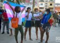 Concentración convocada por las organizaciones juveniles, para mostrar su apoyo al gobierno cubano, en el Parque Trillo de La Habana, la tarde de este domingo 29 de noviembre de 2020. Foto: Otmaro Rodríguez.