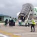 Llegada de un vuelo de la aerolínea mexicana Viva Aerobus procedente de Cancún, al Aeropuerto Internacional Abel Santamaría, de Santa Clara, Cuba. Foto: Aeropuerto Internacional Abel Santamaría / Facebook / Archivo.