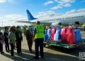 Llegada al Aeropuerto Internacional José Martí, de La Habana, de una donación de materiales sanitarios enviada por cubanos residentes en EE.UU., el 10 de diciembre de 2020. Foto: Otmaro Rodríguez.