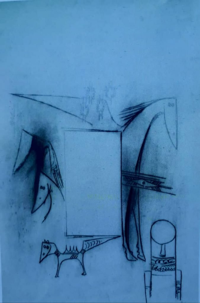 Figures and rectangle no. 1 (1947)