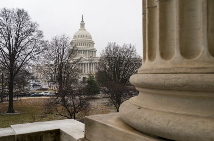 El Capitolio federal hoy martes 26 de enero de 2021. Foto: J. Scott Applewhite/AP.