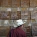 Tarjas con los nombres de los campesinos asesinados en El Mozote, El Salvador. Foto: Deutsche Welle.