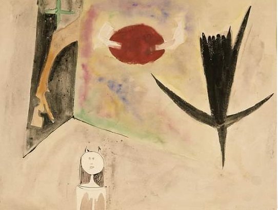 N/t (1953) pencil, ink and tempera on paper