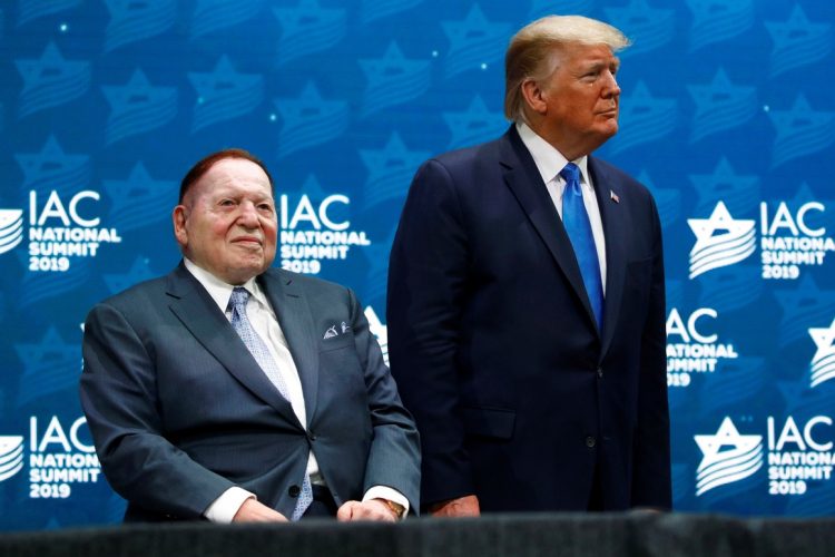 Sheldon Adelson y Donald Trump. Foto: Politico.